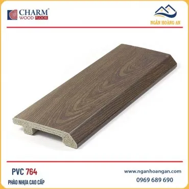 Len Nhựa Chân Tường Giả Gỗ Charmwood PVC764 Cao 75mm