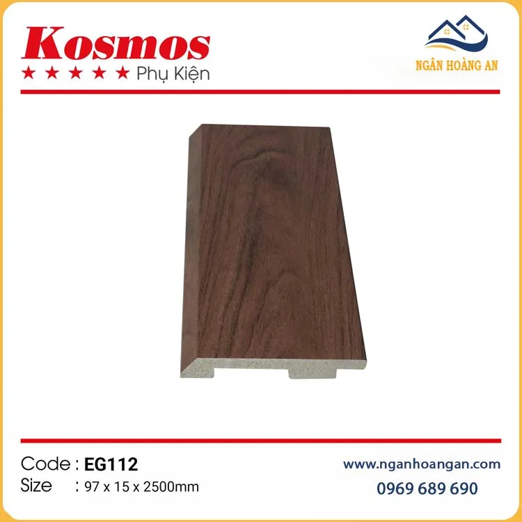 Len Nhựa Chân Tường Giả Vân Gỗ Kosmos EG112 Cao 97mm