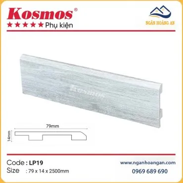 Len Nhựa Chân Tường Giả Vân Gỗ Kosmos LP19 Cao 79mm