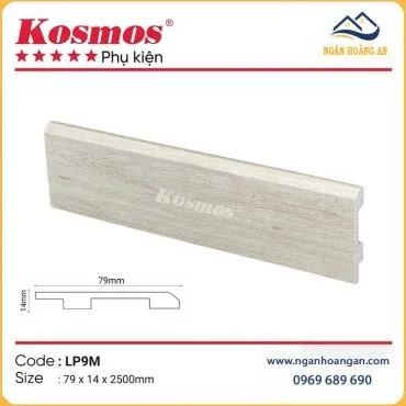 Len Nhựa Chân Tường Kosmos LP9M Giả Vân Gỗ Cao 79mm