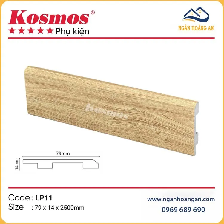 Len Nhựa Chân Tường PVC Giả Gỗ Kosmos LP11 
