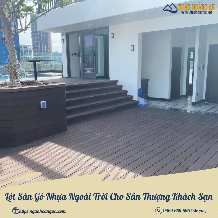 Lót Sân Gỗ Nhựa Ngoài Trời Cho Sân Thượng Khách Sạn Lót Sân Gỗ Nhựa Ngoài Trời Cho Sân Thượng Khách Sạn