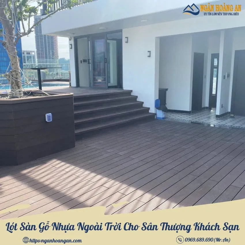 Lót Sân Gỗ Nhựa Ngoài Trời Cho Sân Thượng Khách Sạn