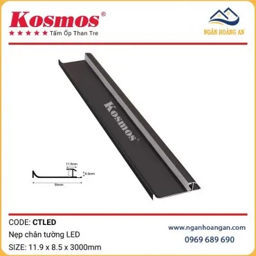 Nẹp Chân Tường LED Tấm Ốp Than Tre Kosmos CTLED Đen