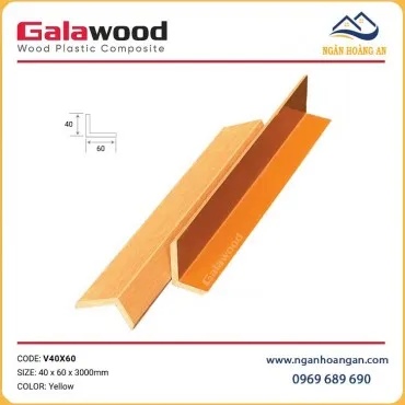 Nẹp Góc V Gỗ Nhựa Ngoài Trời Galawood V40X60 Yellow