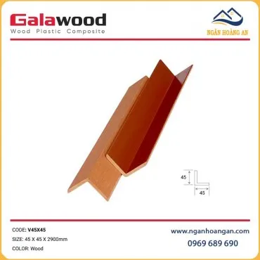 Nẹp Góc V Gỗ Nhựa Ngoài Trời Galawood V45X45 Wood