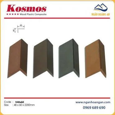 Nẹp Góc V Gỗ Nhựa Ngoài Trời Kosmos V40X60X2.2M 