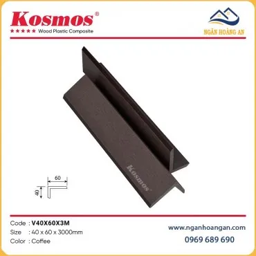 Nẹp Góc V Gỗ Nhựa Ngoài Trời Kosmos V40X60X3M Coffee