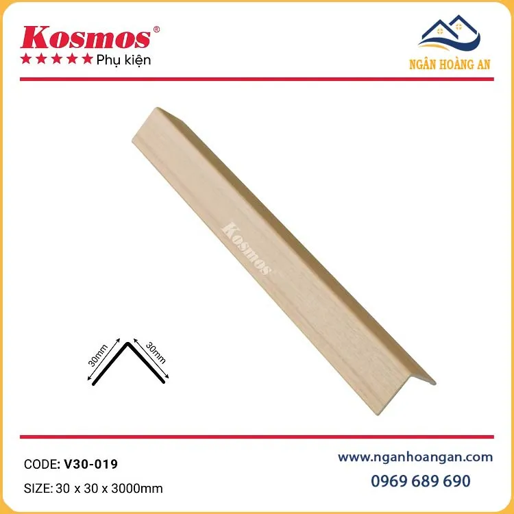 Nẹp Góc V Nhựa Giả Gỗ Kosmos V30-019 Nẹp Góc V Nhựa Giả Gỗ Kosmos V30-019
