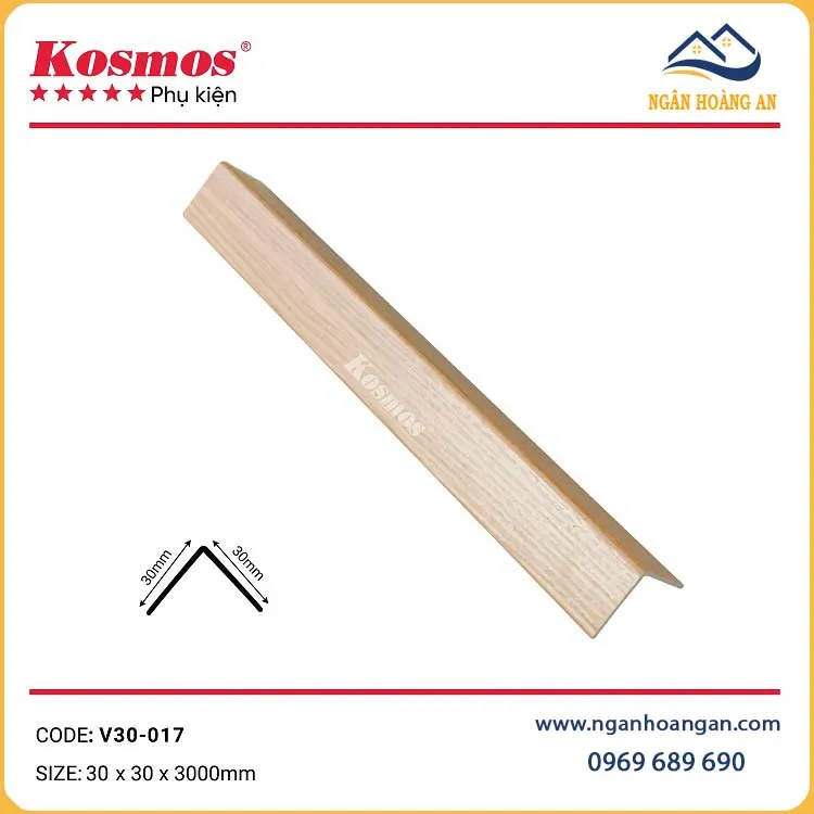 Nẹp Góc V Nhựa Giả Vân Gỗ Kosmos V30-017 Nẹp Góc V Nhựa Giả Vân Gỗ Kosmos V30-017