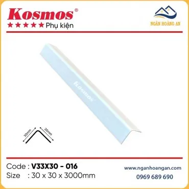 Nẹp Góc V Nhựa Giả Vân Vải Trắng Kosmos V33x30-016
