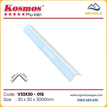 Nẹp Góc V Nhựa Màu Trắng Trơn Kosmos V33x30-015