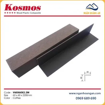 Nẹp Góc V Sàn Ngoài Trời Kosmos V60X60X2.2M Coffee