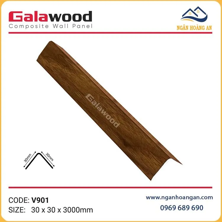 Nẹp Góc V30x30 Nhựa Giả Gỗ Galawood V901 Nẹp Góc V30x30 Nhựa Giả Gỗ Galawood V901