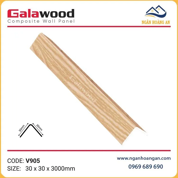Nẹp Góc V30x30 Nhựa Giả Gỗ Galawood V905 Nẹp Góc V30x30 Nhựa Giả Gỗ Galawood V905