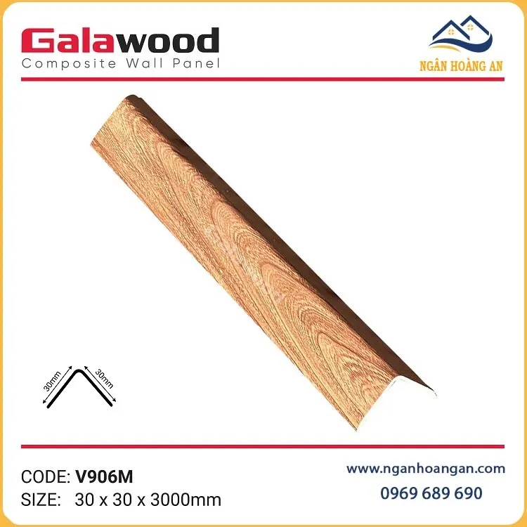 Nẹp Góc V30x30 Nhựa Giả Gỗ Galawood V906M Nẹp Góc V30x30 Nhựa Giả Gỗ Galawood V906M