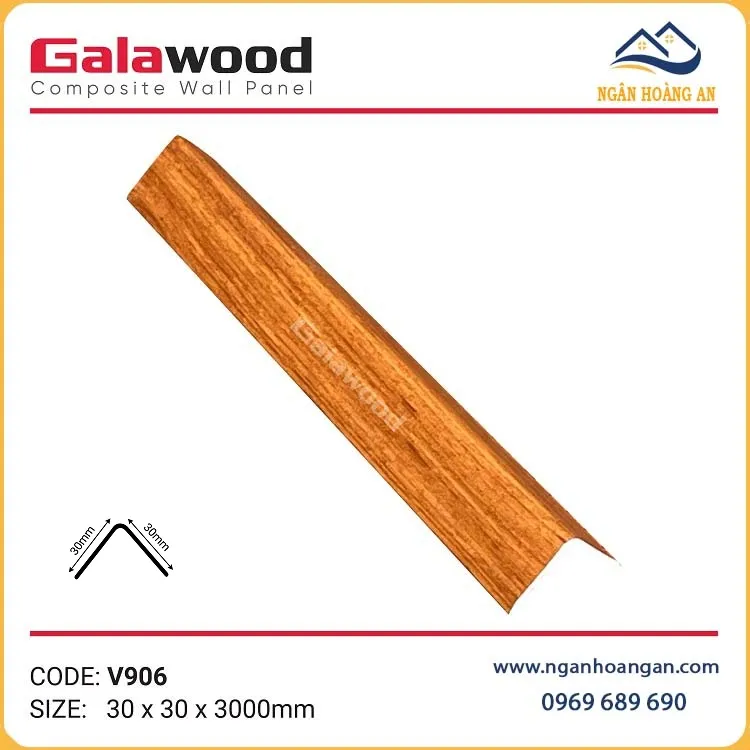 Nẹp Góc V30x30 Nhựa Giả Vân Gỗ Galawood V906 Nẹp Góc V30x30 Nhựa Giả Vân Gỗ Galawood V906