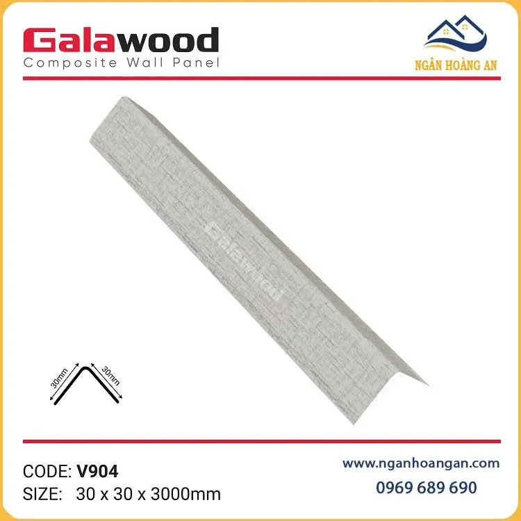 Nẹp Góc V30x30 Nhựa Giả Vân Vải Galawood V904
