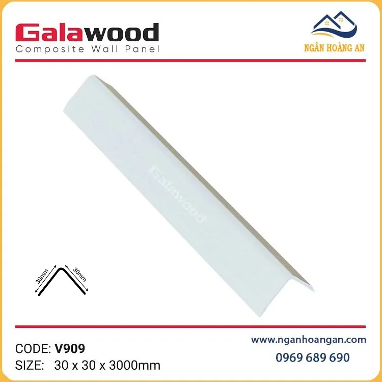 Nẹp Góc V30x30 Nhựa Giả Vân Vải Galawood V909