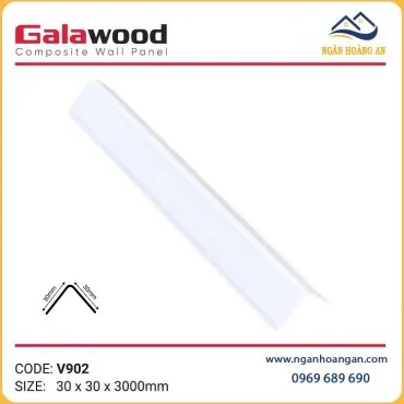 Nẹp Góc V30x30 Nhựa Màu Trắng Trơn Galawood V902