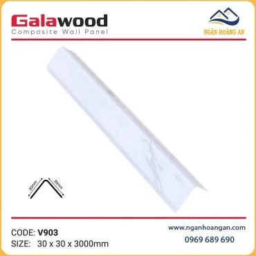 Nẹp Góc V30x30 Nhựa Màu Trắng Vân Đá Galawood V903