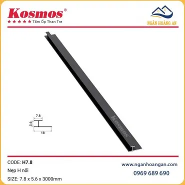 Nẹp H Rãnh Nối Tấm Ốp Than Tre 5mm Kosmos H7.8 Đen