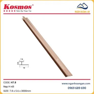 Nẹp H Rãnh Nối Tấm Ốp Than Tre 5mm Kosmos H7.8 Sâm Panh