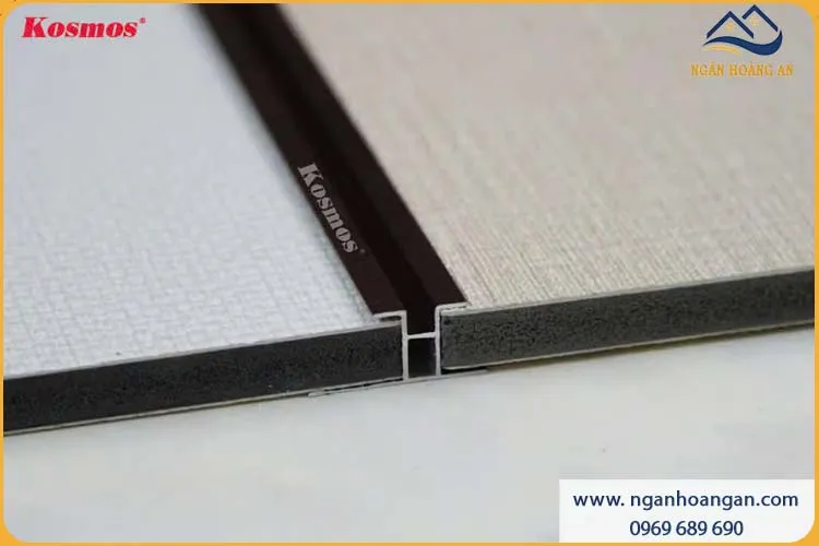Nẹp H Rãnh Nối Tấm Ốp Than Tre Kosmos H12 Sâm Panh