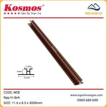 Nẹp H Rãnh Nối Tấm Ốp Than Tre Kosmos H12 Sâm Panh