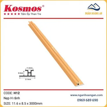 Nẹp H Rãnh Nối Tấm Ốp Than Tre Kosmos H12 Vàng