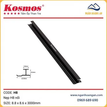 Nẹp H Rãnh Nối Tấm Ốp Than Tre Kosmos H8 Đen