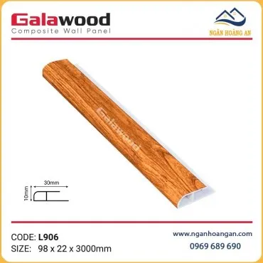 Nẹp Kết Thúc Tấm Ốp Tường Galawood L906 Giả Vân Gỗ