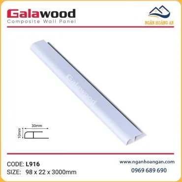 Nẹp Kết Thúc Tấm Ốp Tường Galawood L916 Màu Trắng Trơn