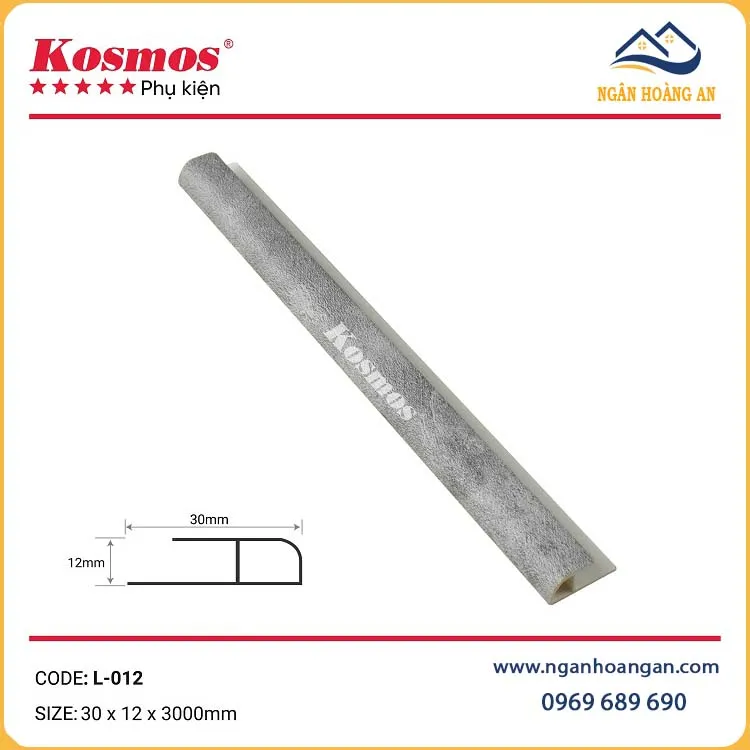 Nẹp Kết Thúc Tấm Ốp Tường Giả Xi Măng Kosmos L-012