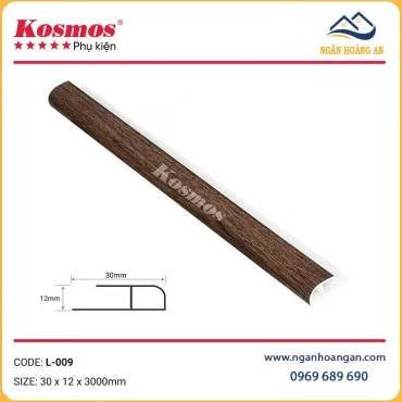 Nẹp Kết Thúc Tấm Ốp Tường Kosmos L-009 Giả Vân Gỗ