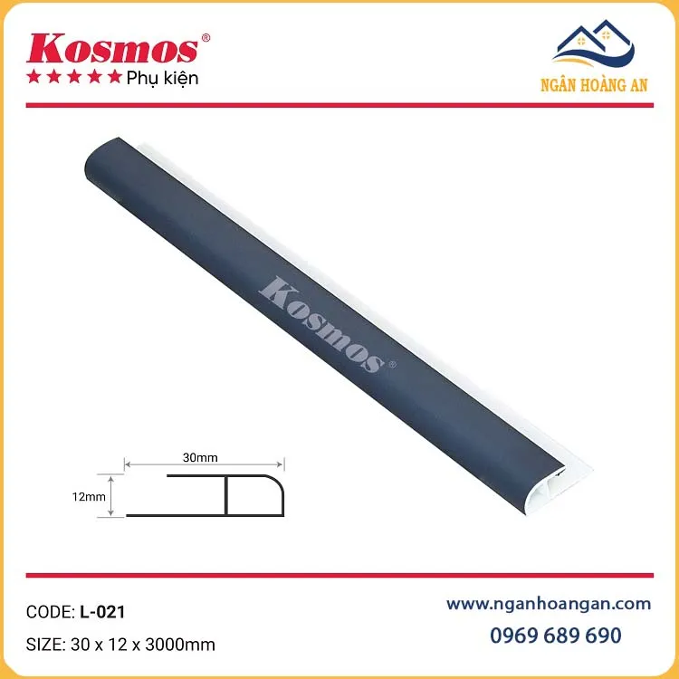 Nẹp Kết Thúc Tấm Ốp Tường Kosmos L-021 Màu Xanh Dương