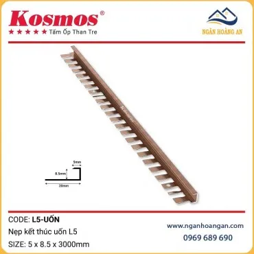 Nẹp Kết Thúc Uốn L5 Tấm Ốp Than Tre Kosmos Màu Sâm Panh