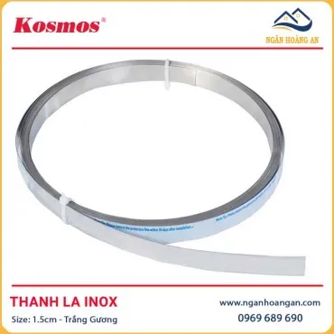 Nẹp La Inox 201 Trang Trí Kosmos Trắng Gương 1.5cm