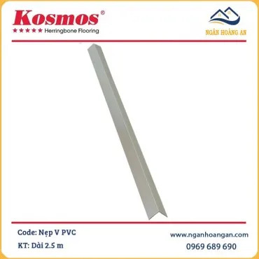 Nẹp Nhôm V15 Ốp Góc Tấm PVC Giả Đá Màu Bạc Dài 2.5m
