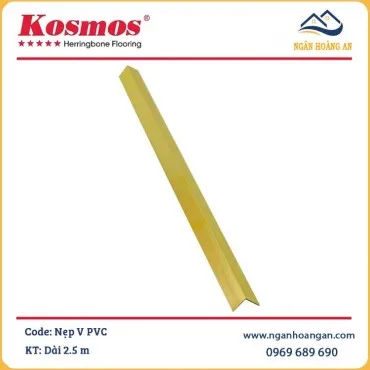 Nẹp Nhôm V15 Ốp Góc Tấm PVC Giả Đá Màu Vàng Dài 2.5m
