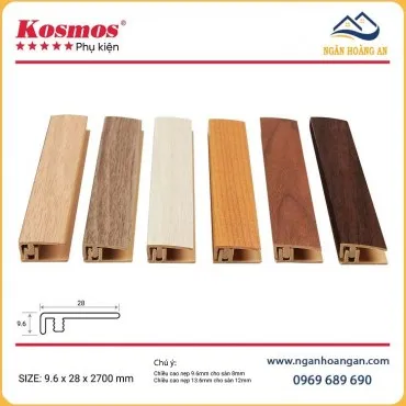 Nẹp Nhựa F Kết Thúc Sàn Gỗ Kosmos 8mm 12mm