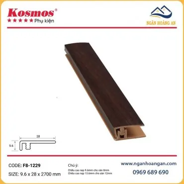Nẹp Nhựa F Kết Thúc Sàn Gỗ Kosmos F8-1229