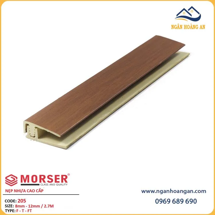 Nẹp Nhựa F Kết Thúc Sàn Gỗ Sàn Nhựa Morser 205