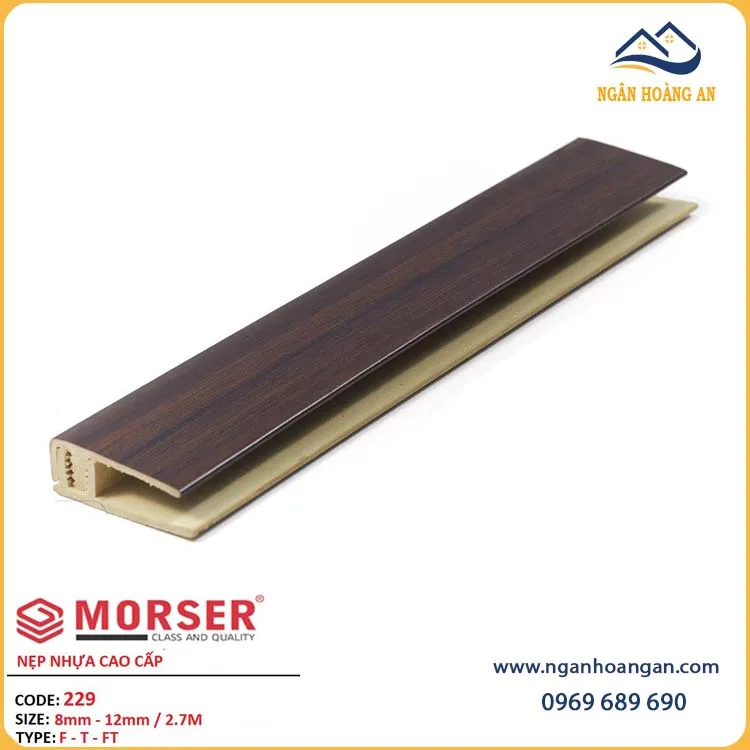 Nẹp Nhựa F Kết Thúc Sàn Gỗ  Sàn Nhựa Morser 229