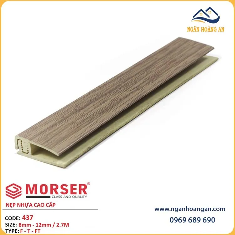 Nẹp Nhựa F Kết Thúc Sàn Gỗ Sàn Nhựa Morser 437 Nẹp Nhựa F Kết Thúc Sàn Gỗ Sàn Nhựa Morser 437