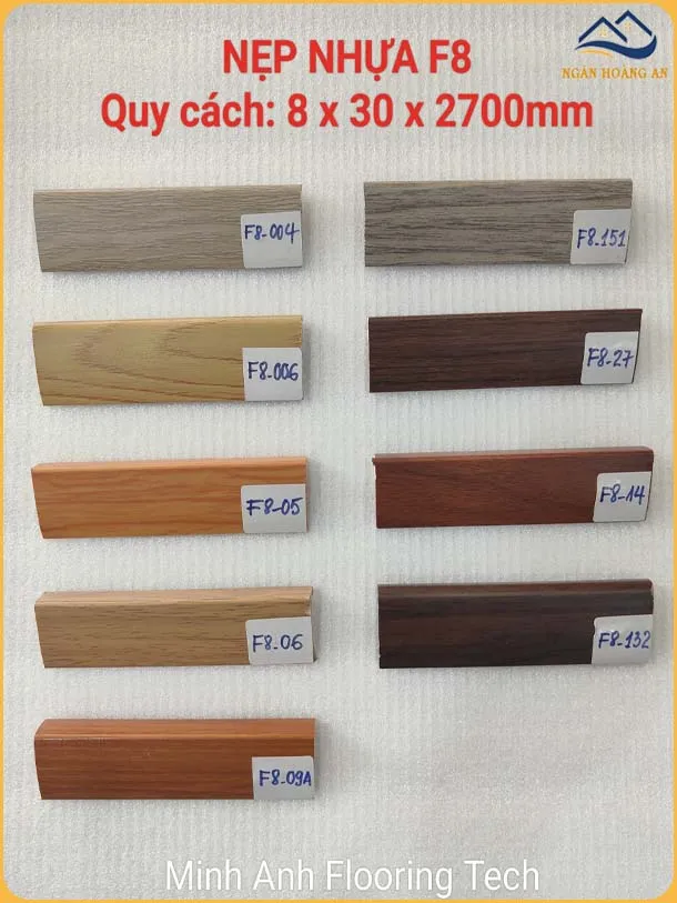 Nẹp Nhựa Kết Thúc F8 Sàn Nhựa Giả Gỗ