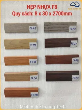 Nẹp Nhựa Kết Thúc F8 Sàn Nhựa Giả Gỗ