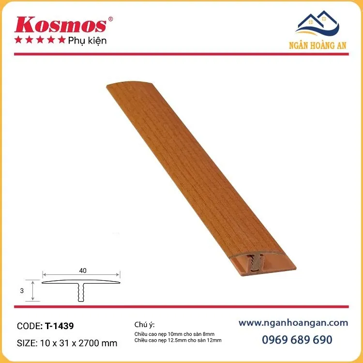 Nẹp Nhựa Chữ T Nối Sàn Gỗ Sàn Nhựa Kosmos T-1439