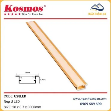 Nẹp U LED Tấm Ốp Than Tre Kosmos U28LED Vàng