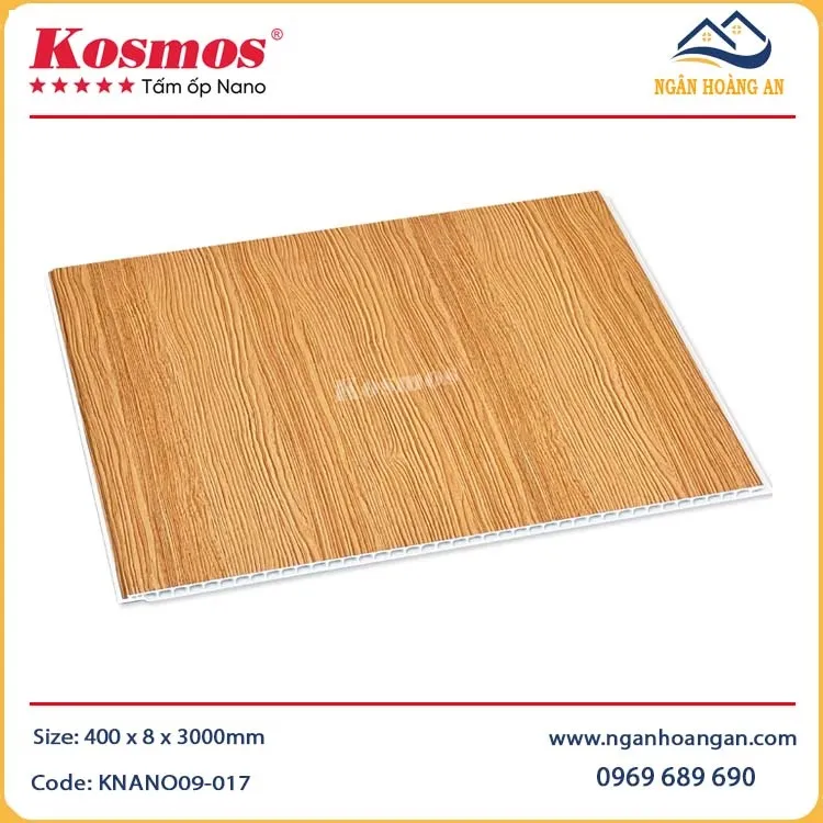 Nhựa Ốp Tường Nano Giả Gỗ Kosmos KNANO9-017 Nhựa Ốp Tường Nano Giả Gỗ Kosmos KNANO9-017